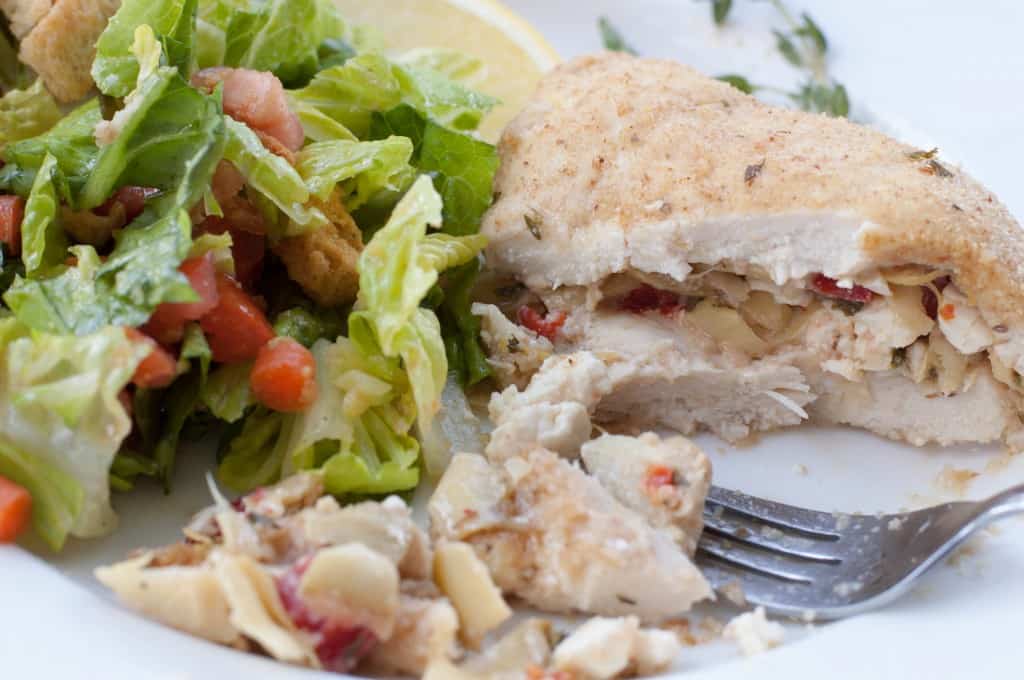 Artichoke and Feta Stuffed Chicken Breast