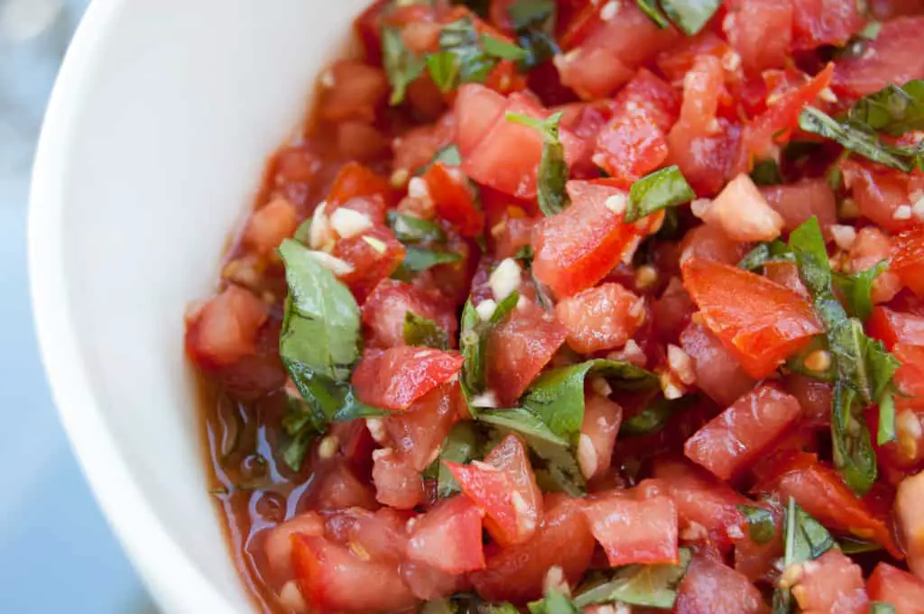 Tomato Basil Bruschetta Topping