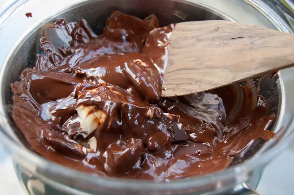 Melting the chocolate and butter