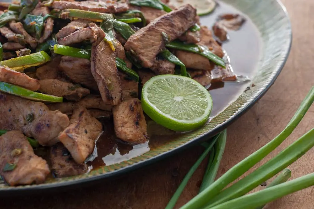 Pork Stir-Fry With Honey, Lime and Ginger - thekitchensnob.com