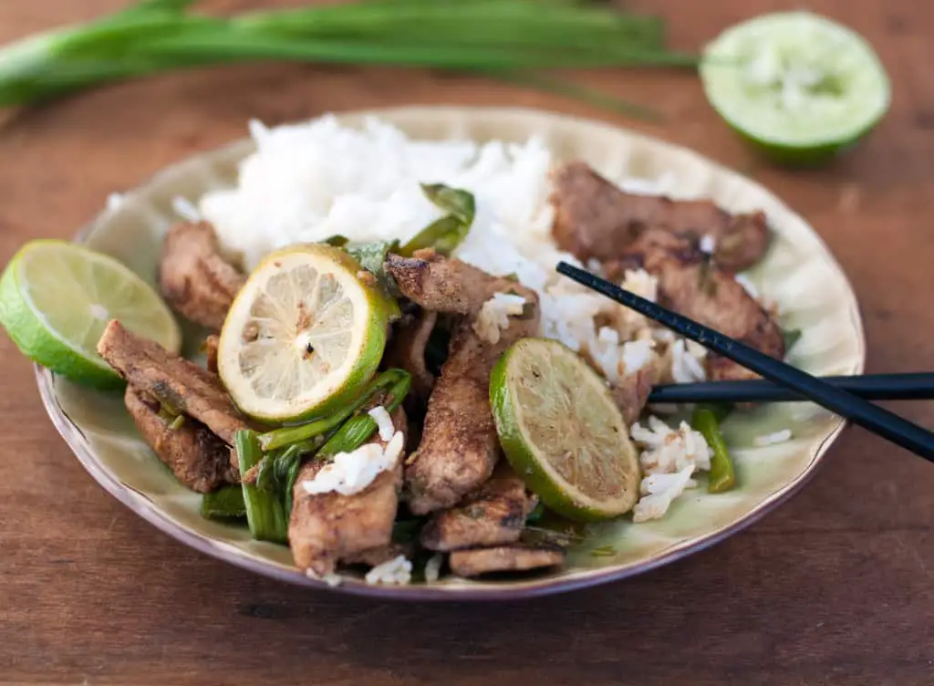 Pork Stir-Fry With Honey, Lime and Ginger - thekitchensnob.com