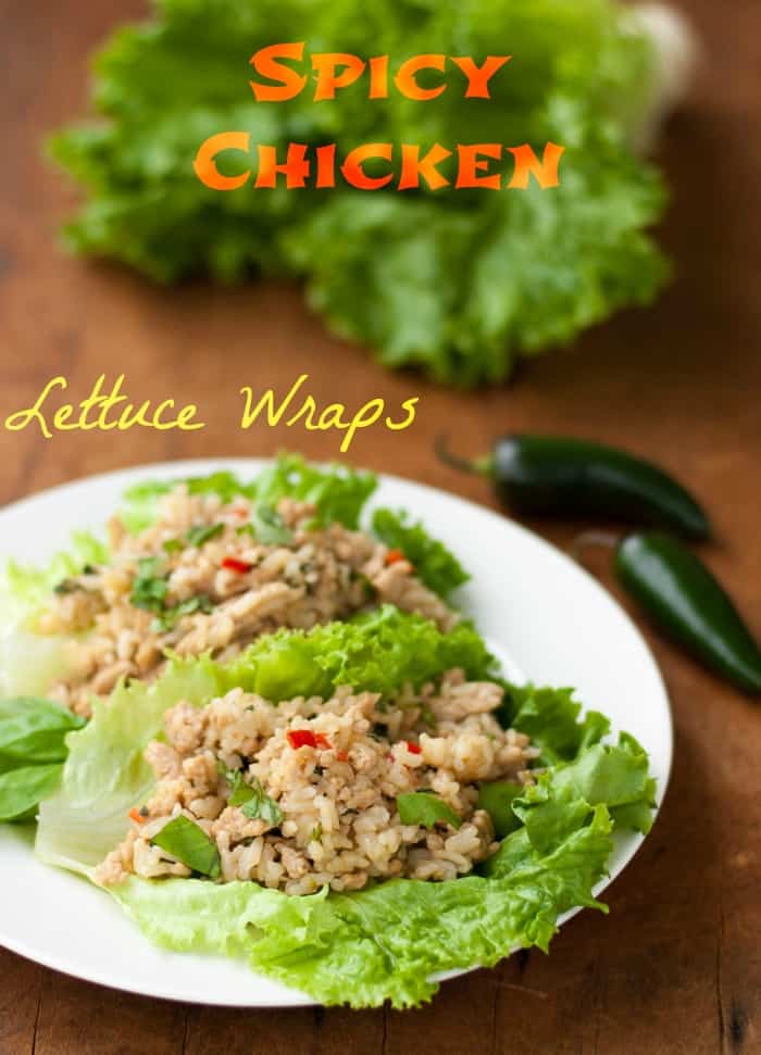 Spicy Chicken Lettuce Wraps - thekitchensnob.com