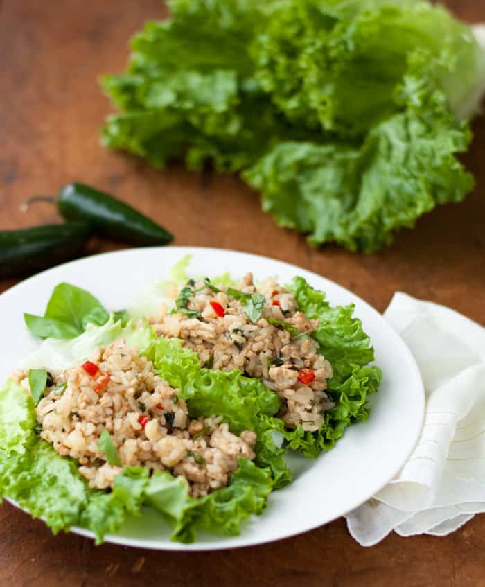 Spicy Chicken Lettuce Wraps - thekitchensnob.com