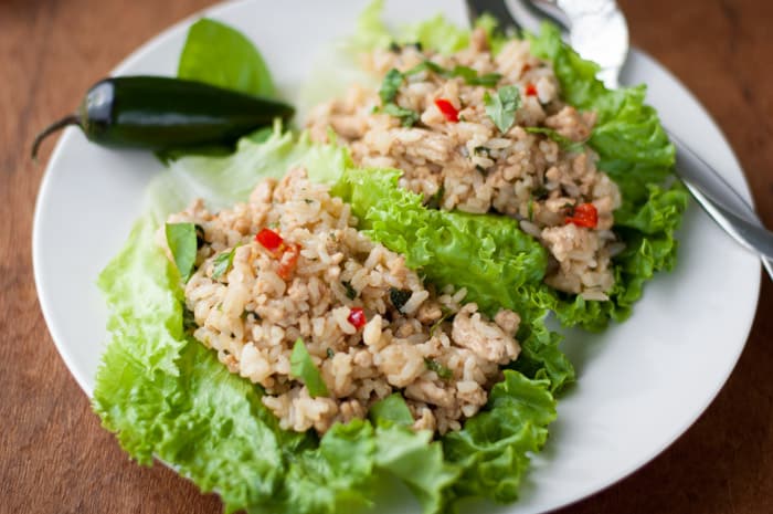 Spicy Chicken Lettuce Wraps - thekitchensnob.com