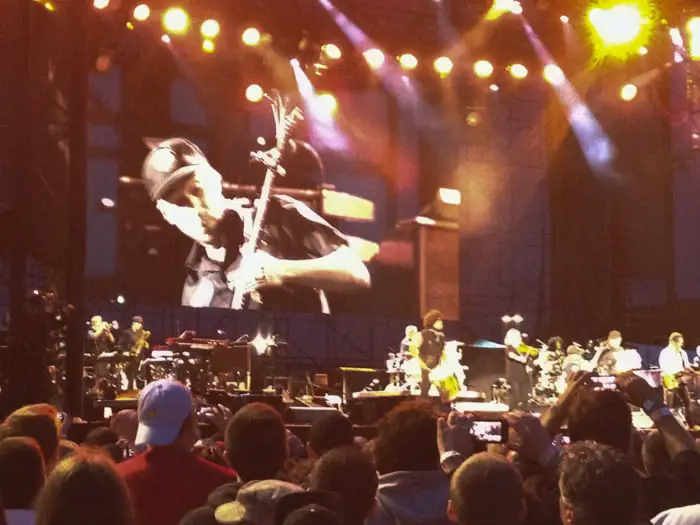 Tom Morello at the Bruce Springsteen concert