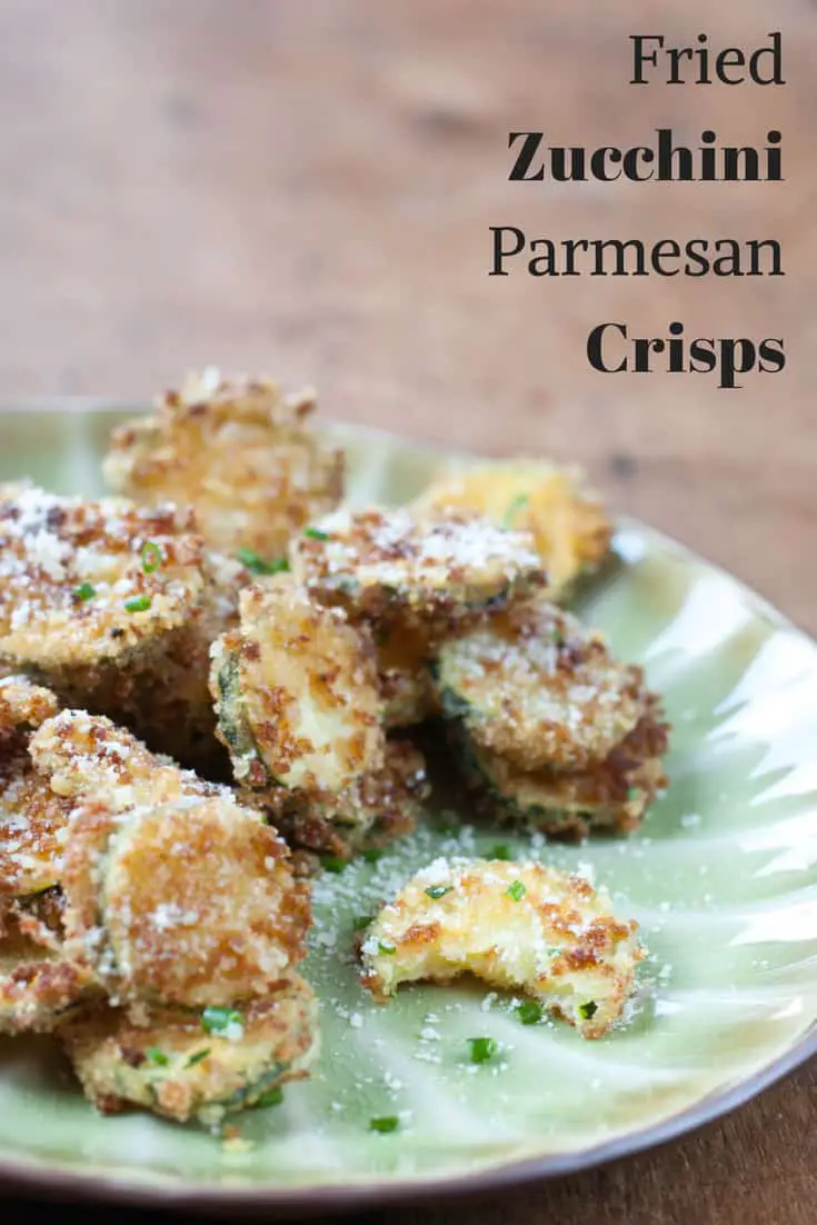 Fried Zucchini Parmesan Crisps - thekitchensnob.com #recipe #appetizer #zucchini