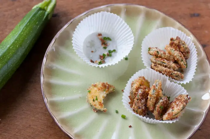 Fried Zucchini Parmesan Crisps - thekitchensnob.com #recipe #appetizer #zucchini