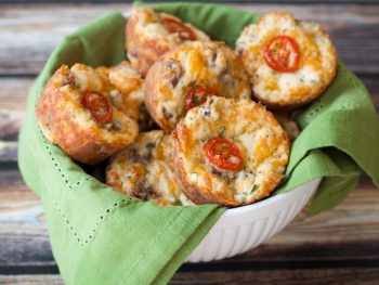 Breakfast Muffins with Sausage, Cheddar & Green Onions - The Kitchen Snob