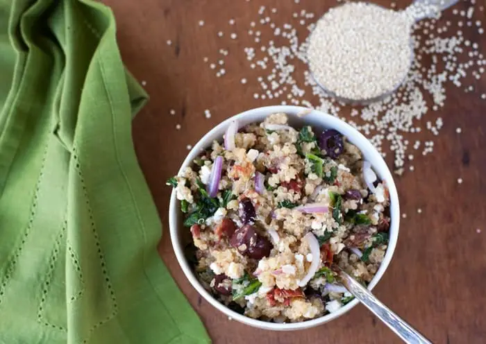 Easy Greek Quinoa With Roasted Tomatoes ~ The Kitchen Snob