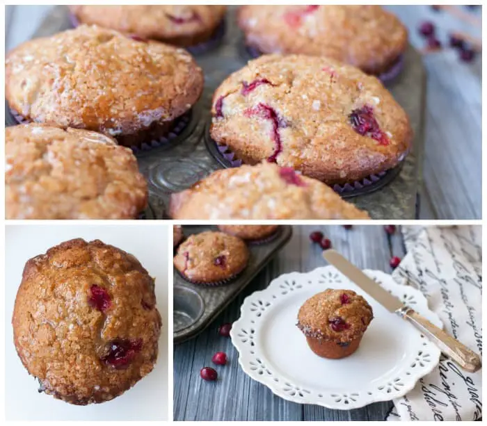 Fall Spiced Cranberry Muffins with Tangerine Glaze - so moist and yummy! #Thanksgiving #holiday #recipes