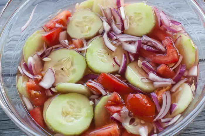 Marinated Cucumber Salad - an easy salad recipe. Love the vinegar!