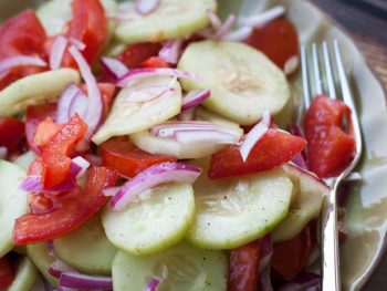 Marinated Cucumber Salad #easy #vegetarian #side