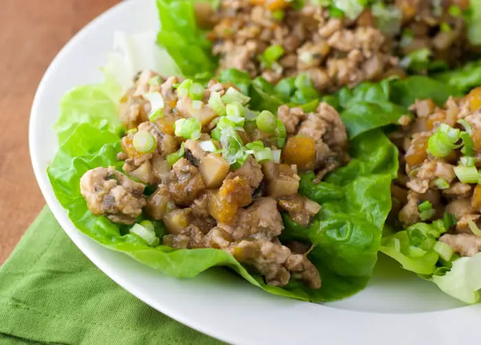 Asian Chicken Lettuce Wraps - a super healthy recipe that's easy to make!