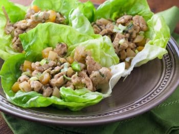 Asian Chicken Lettuce Wraps - a super healthy recipe that's easy to make!