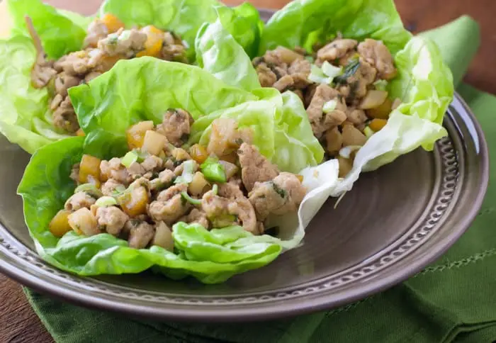 Asian Chicken Lettuce Wraps - a super healthy recipe that's easy to make!