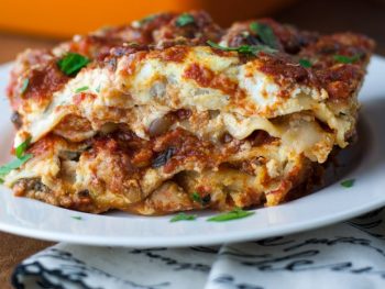 No Boil Lasagna with Turkey Sausage - this recipe is so flavorful with goat cheese as the secret ingredient!