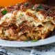 No Boil Lasagna with Turkey Sausage - this recipe is so flavorful with goat cheese as the secret ingredient!