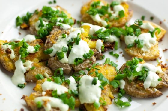 Smashed Potatoes with Jalapeno Lime Aioli - this recipe is so flavorful! Spicy!