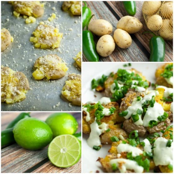 Smashed Potatoes with Jalapeno Lime Aioli - this recipe has a lot of flavor!