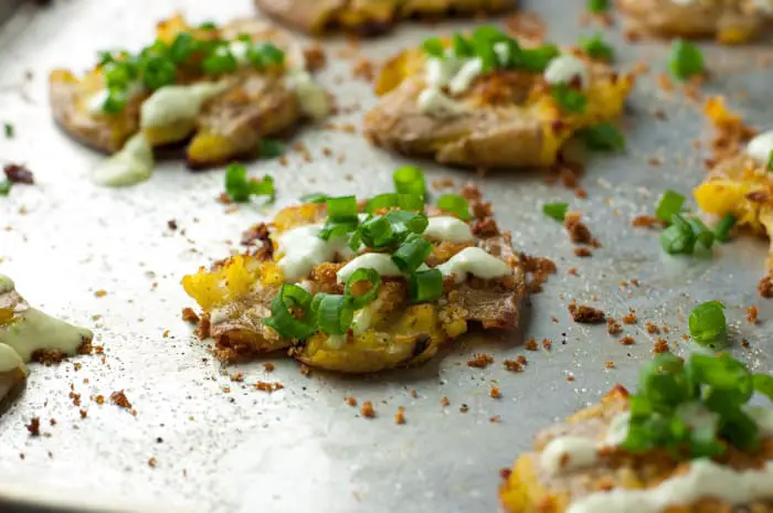 Crispy Smashed New Potatoes With Lime, Cilantro, and Spices Recipe