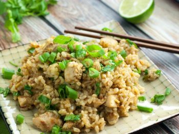 Spicy Chicken Fried Rice - better than takeout! No wok needed - also sugar free and a great recipe for the Fed Up Challenge