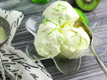 Kiwi Lime Ice Cream - so refreshing! Also a great soft serve ice cream recipe.