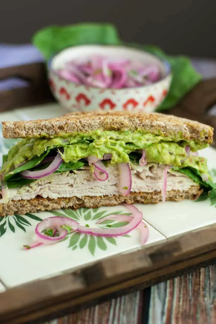 The Spicy Power Turkey Sandwich with avocado spread - perfect recipe to eat while taking the Fed Up Challenge. No sugar or white carbs.