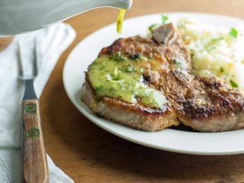 Pork Chops with Honey Lime Cilantro Sauce - out of this world recipe!