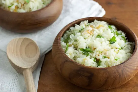Sticky Rice With Cilantro and Sweet Caramelized Onions - a recipe worth making!