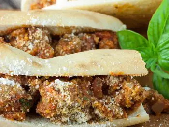 Broken Meatball Sub Sandwich - these meatballs are really moist and the best I've had! Quick and easy recipe.