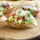 Breakfast Bruschetta is perfect for a brunch or a large gathering where people can add their own toppings