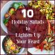 10 Holiday Salads to Lighten Up Your Holiday Meals - easy, delicious, healthy recipes!