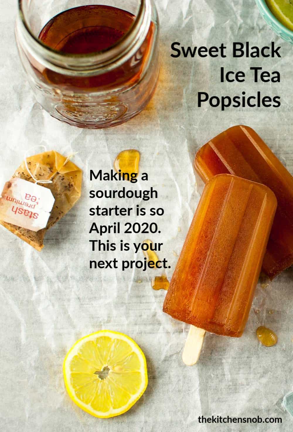 Southern Sweet Tea Pick-Me-Up Popsicles ~ The Kitchen Snob